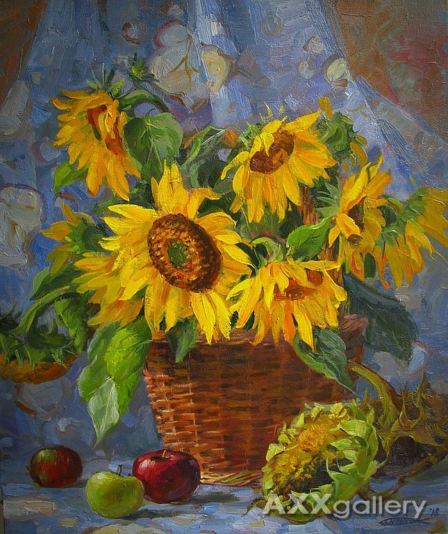 Sunflowers in the basket